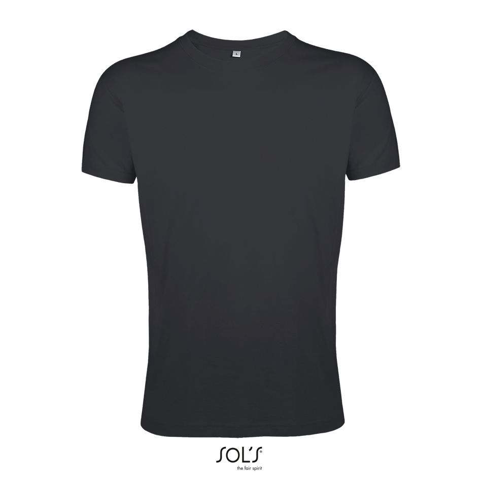 Camiseta Ajustada Hombre Cuello Redondo SOL'S REGENT FIT GRIS OSCURO