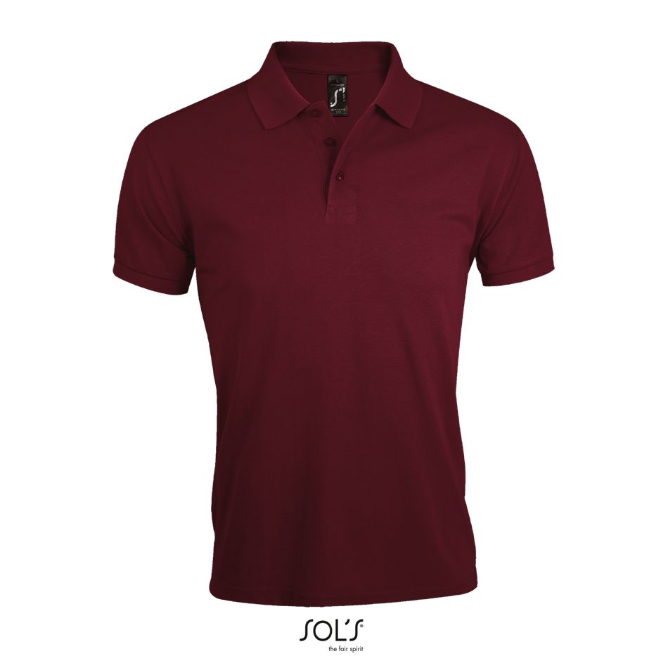 Polo De Polialgodón Para Hombre SOL'S PRIME MEN BURDEOS
