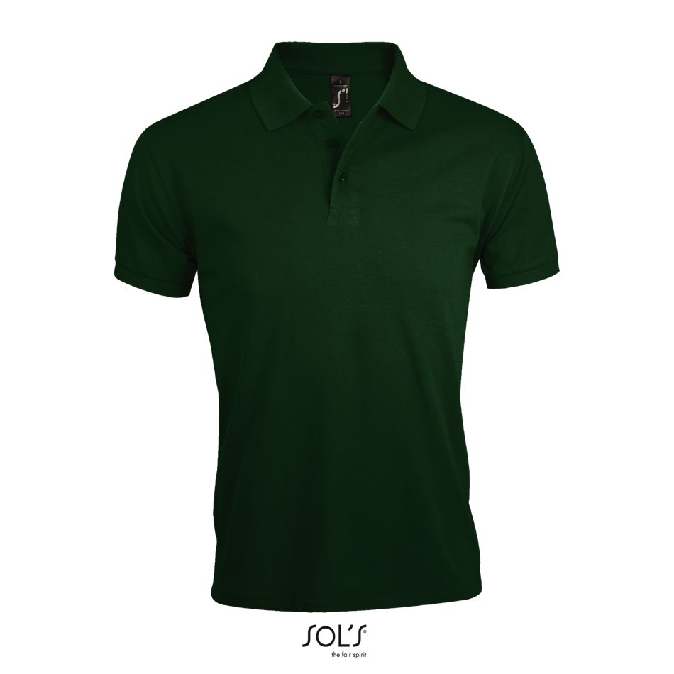 Polo De Polialgodón Para Hombre SOL'S PRIME MEN VERDE BOTELLA