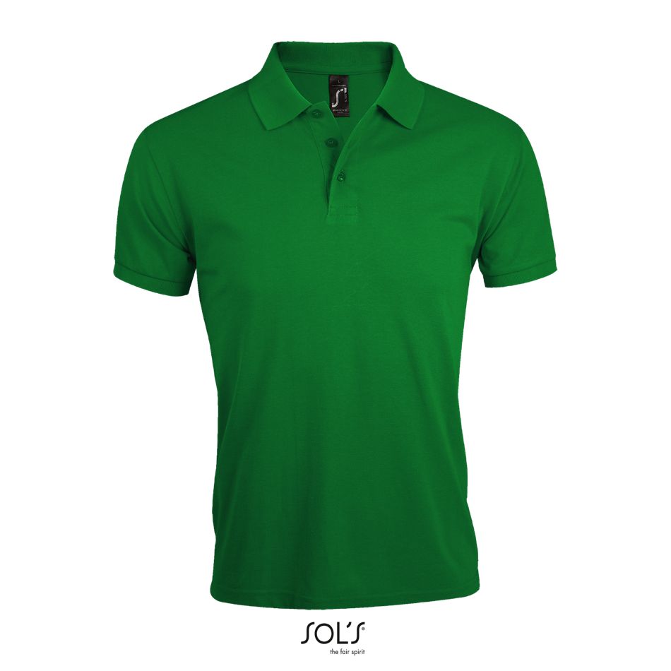 Polo De Polialgodón Para Hombre SOL'S PRIME MEN VERDE PRADERA