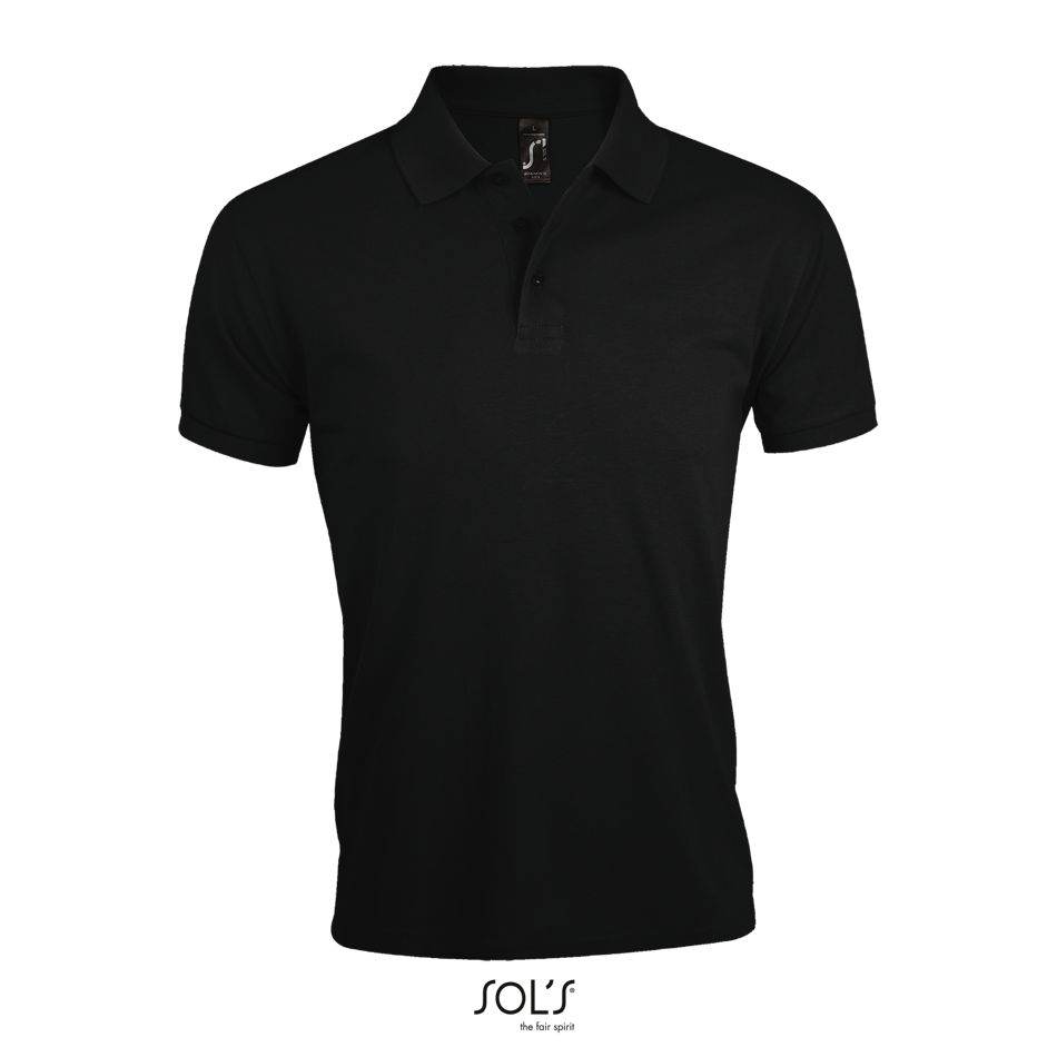 Polo De Polialgodón Para Hombre SOL'S PRIME MEN NEGRO