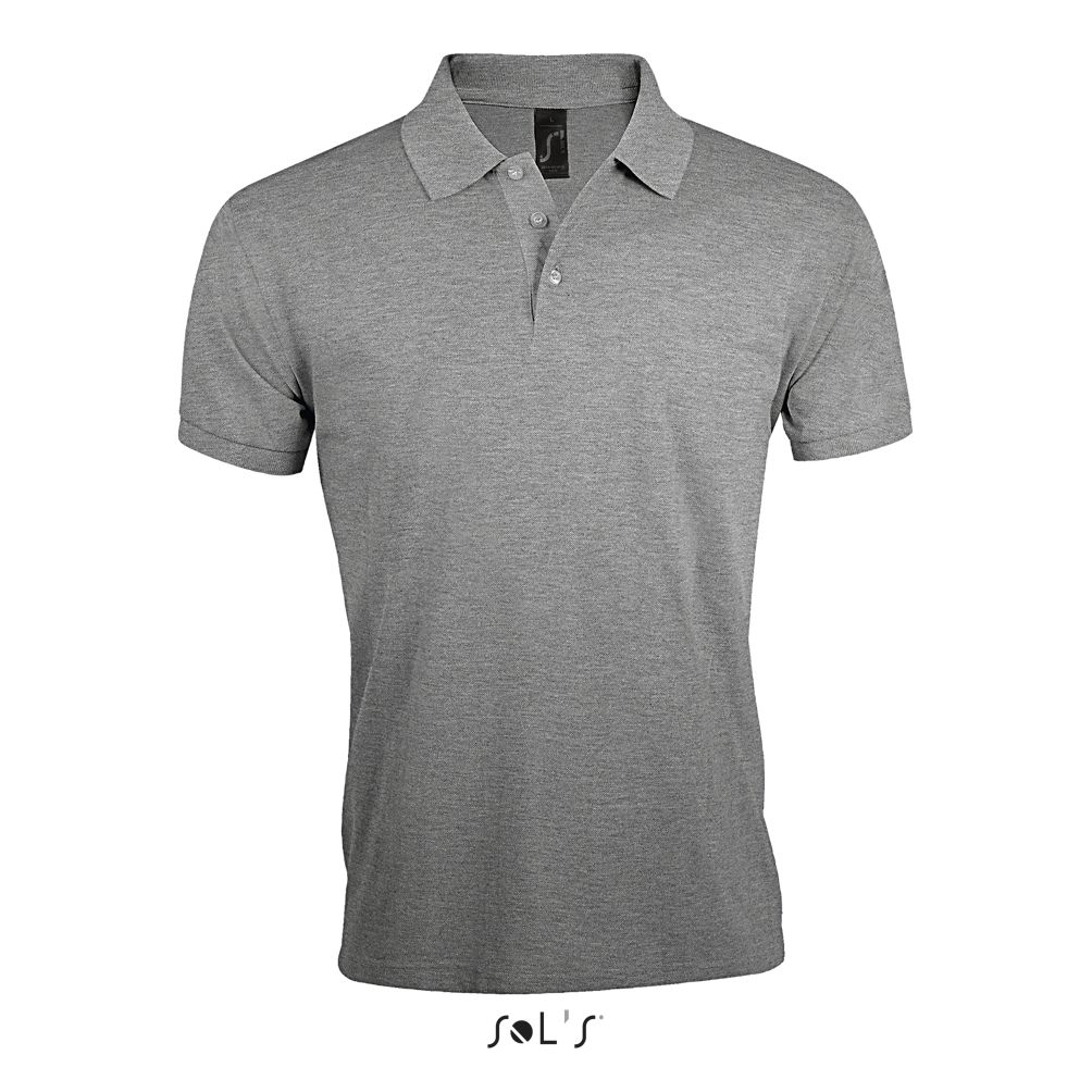 Polo De Polialgodón Para Hombre SOL'S PRIME MEN GRIS MEZCLA