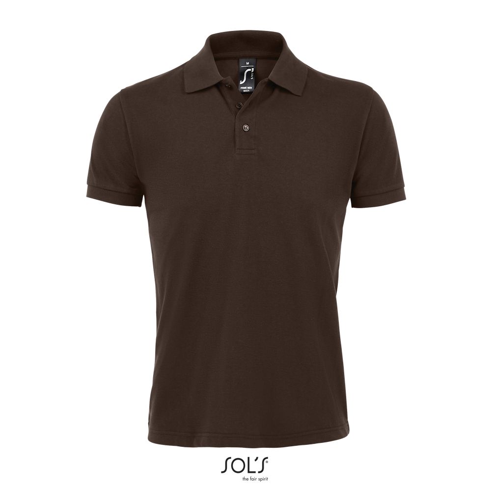 Polo De Polialgodón Para Hombre SOL'S PRIME MEN CHOCOLATE