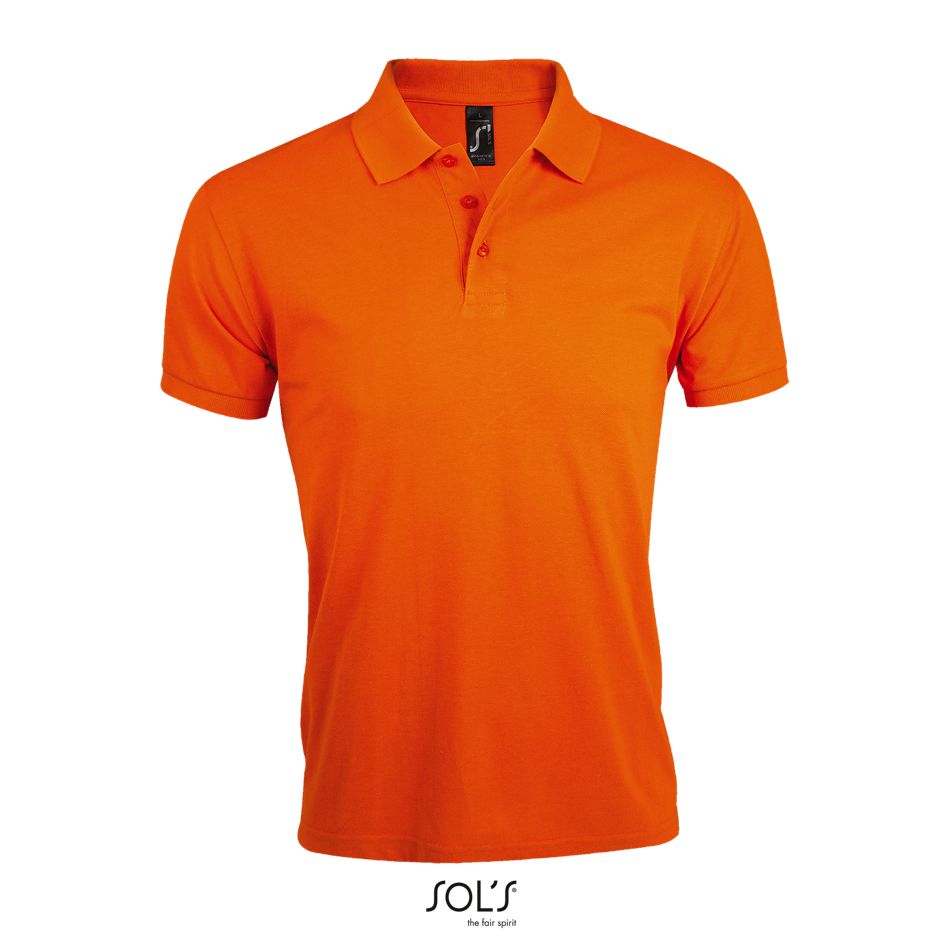 Polo De Polialgodón Para Hombre SOL'S PRIME MEN NARANJA