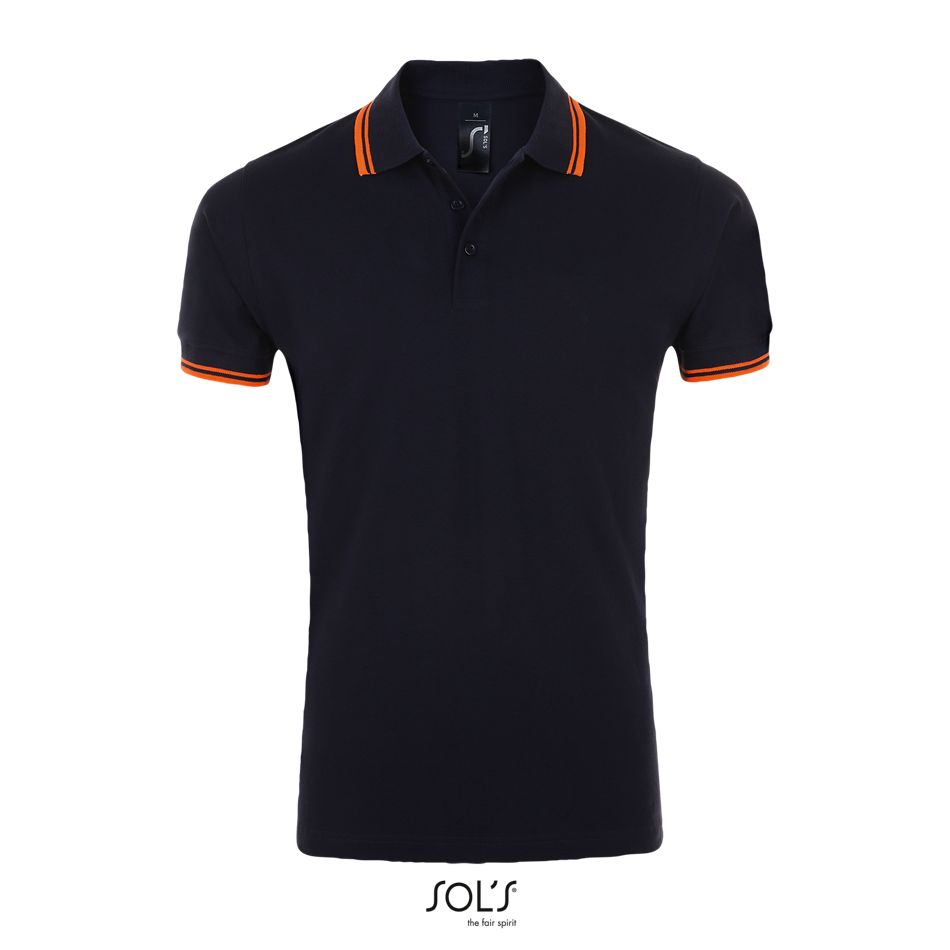 Polo Para Hombre SOL'S PASADENA MEN French Marino / Naranja fluor