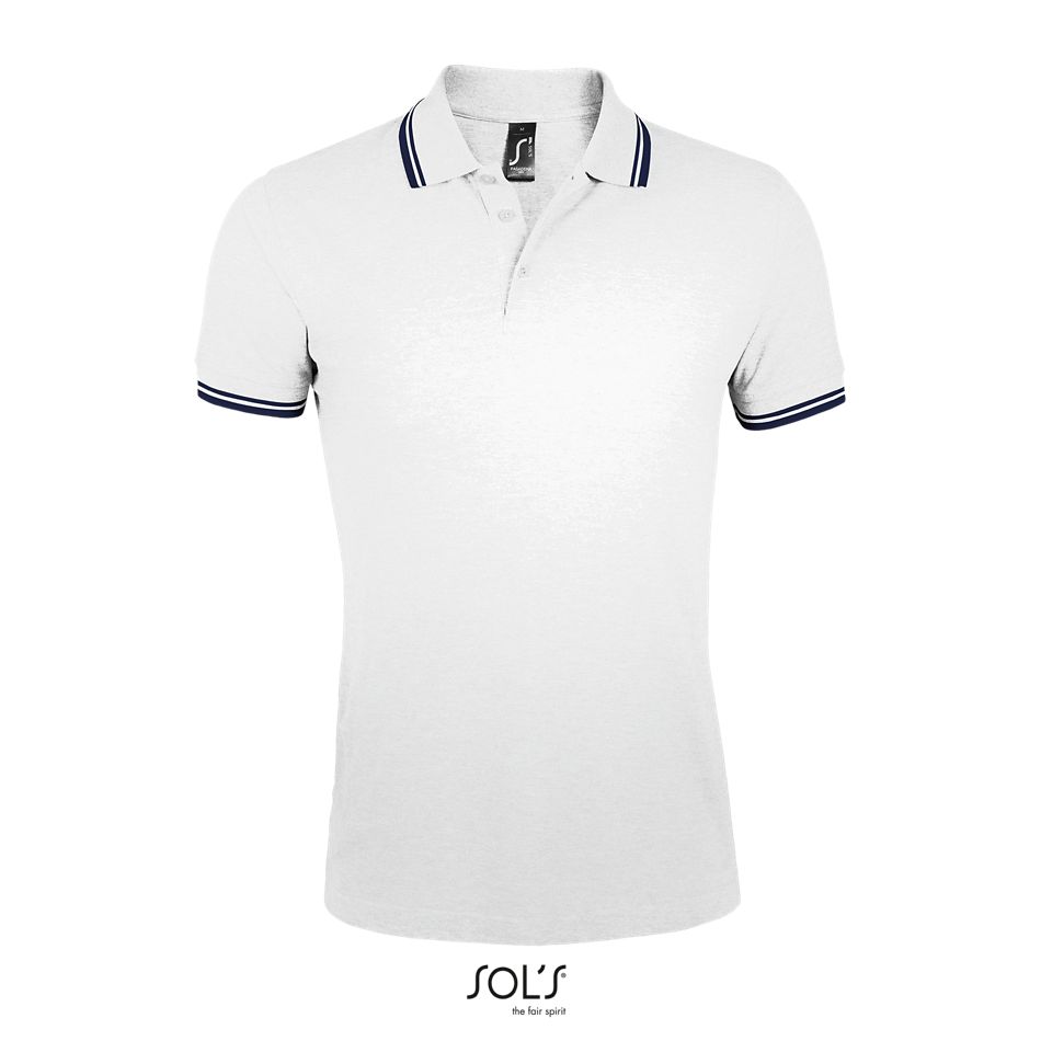 Polo Para Hombre SOL'S PASADENA MEN BLANCO /  AZUL MARINO