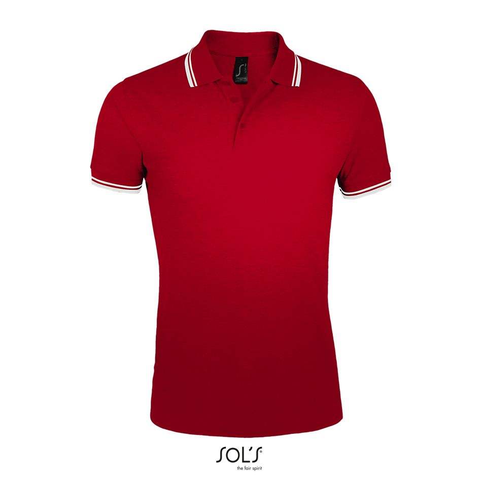 Polo Para Hombre SOL'S PASADENA MEN ROJO / BLANCO