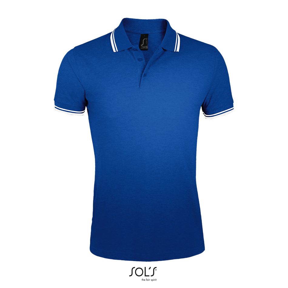Polo Para Hombre SOL'S PASADENA MEN AZUL ROYAL / BLANCO