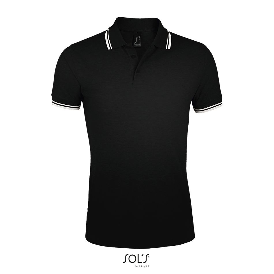 Polo Para Hombre SOL'S PASADENA MEN NEGRO / BLANCO