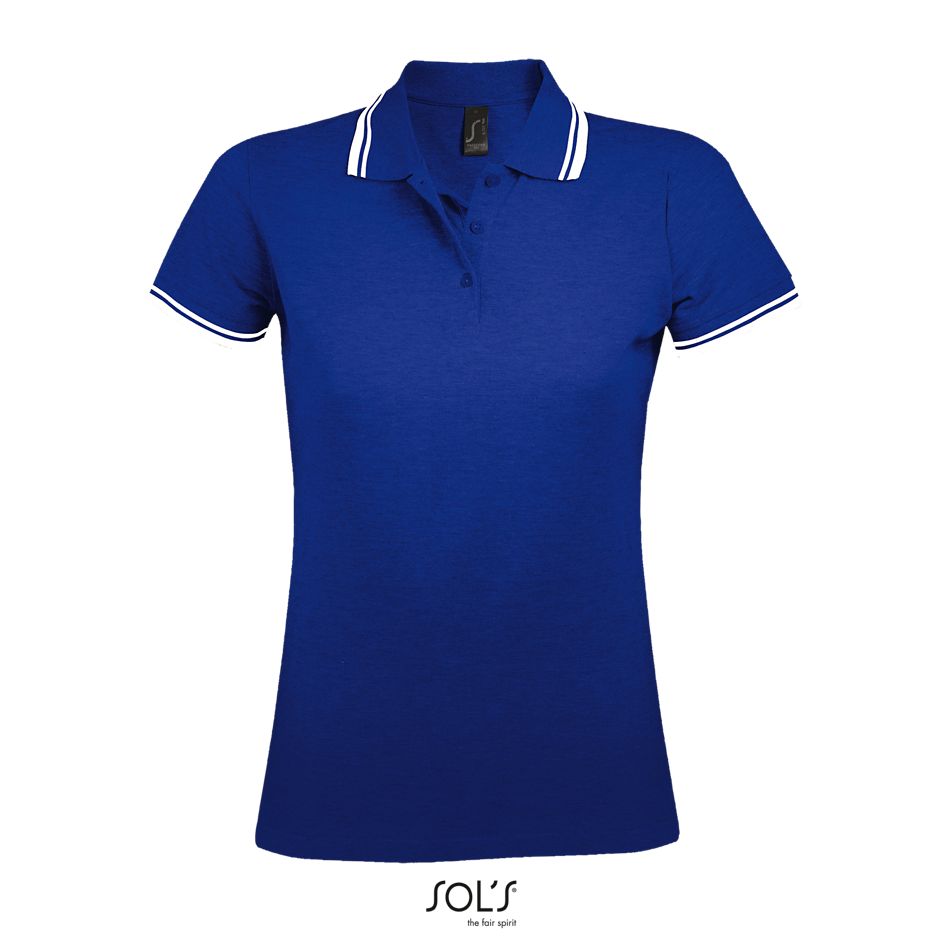 Polo Para Mujer SOL'S PASADENA WOMEN AZUL ROYAL / BLANCO