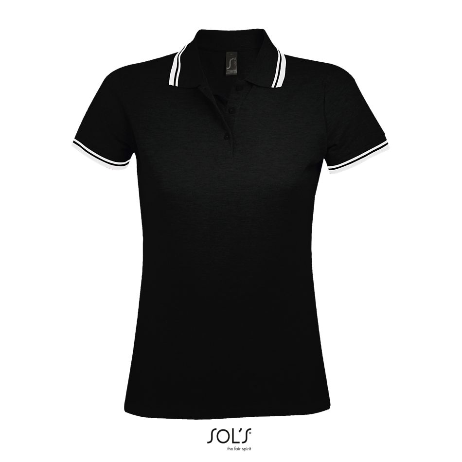 Polo Para Mujer SOL'S PASADENA WOMEN NEGRO / BLANCO