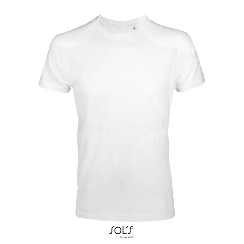 Camiseta Ajustada Hombre Cuello Redondo SOL'S Imperial FIT BLANCO