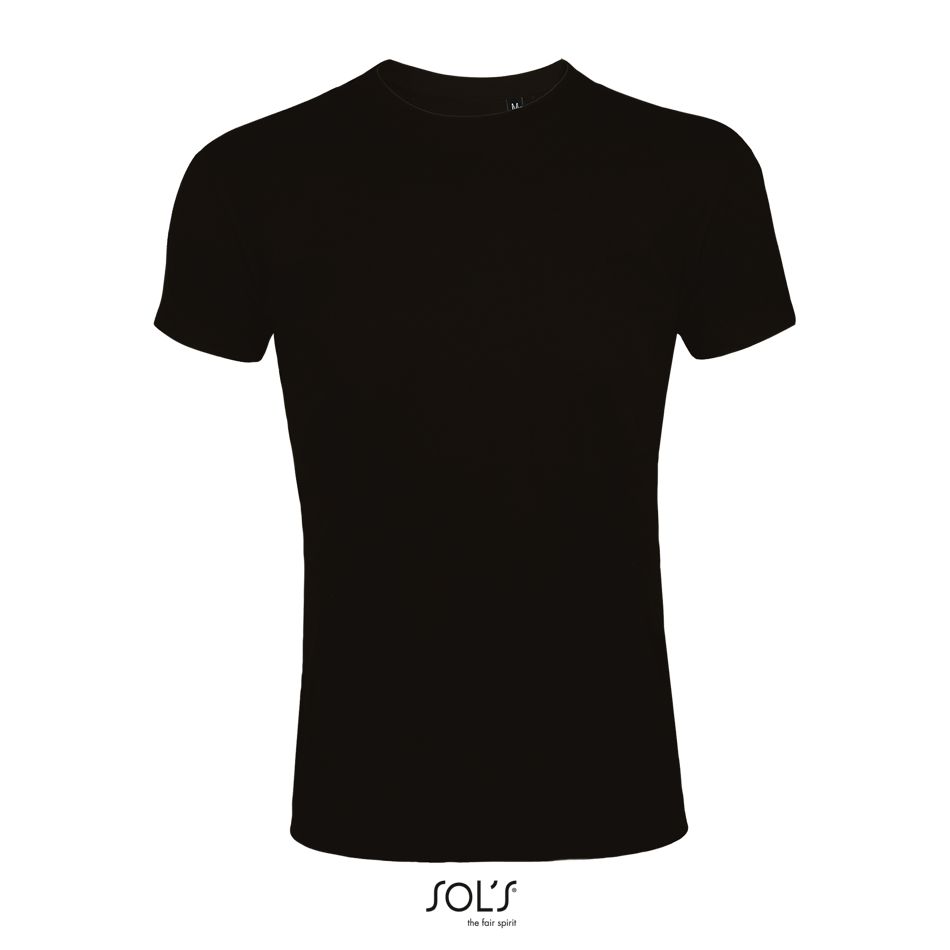 Camiseta Ajustada Hombre Cuello Redondo SOL'S Imperial FIT NEGRO PROFUNDO
