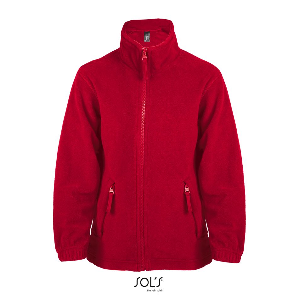 Chaqueta Polar Con Cremallera Para Niño SOL'S NORTH KIDS ROJO