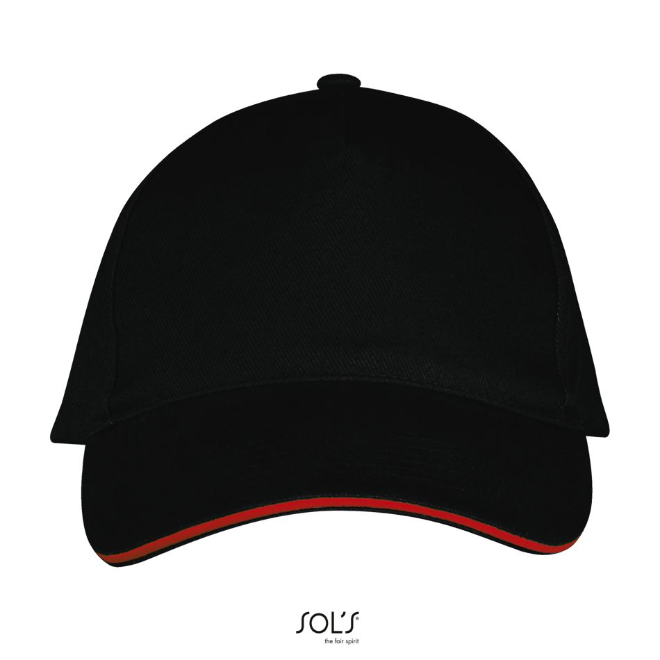 Gorra 5 Paneles SOL'S LONG BEACH NEGRO / ROJO