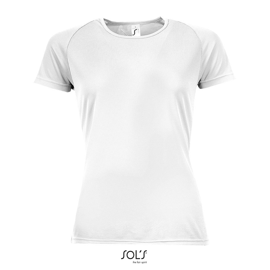 Camiseta De Mujer Mangas Raglán SOL'S SPORTY WOMEN BLANCO