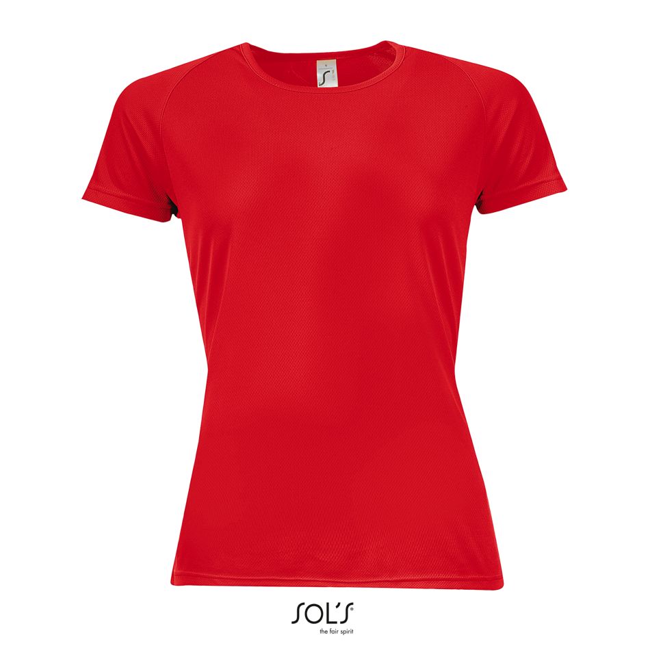 Camiseta De Mujer Mangas Raglán SOL'S SPORTY WOMEN ROJO