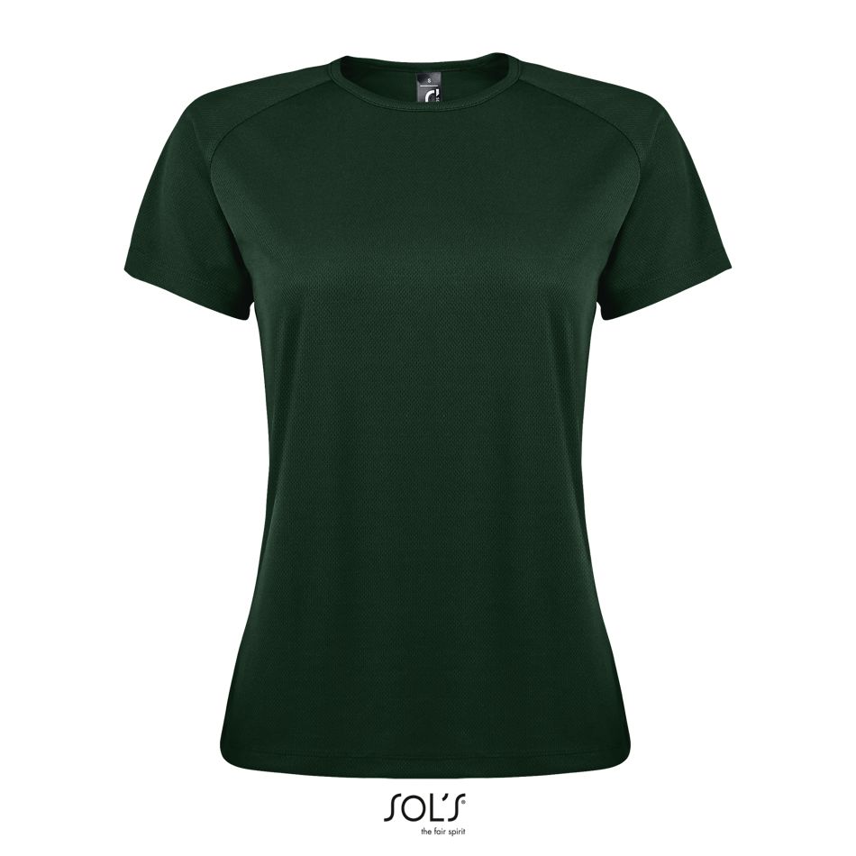 Camiseta De Mujer Mangas Raglán SOL'S SPORTY WOMEN VERDE BOSQUE