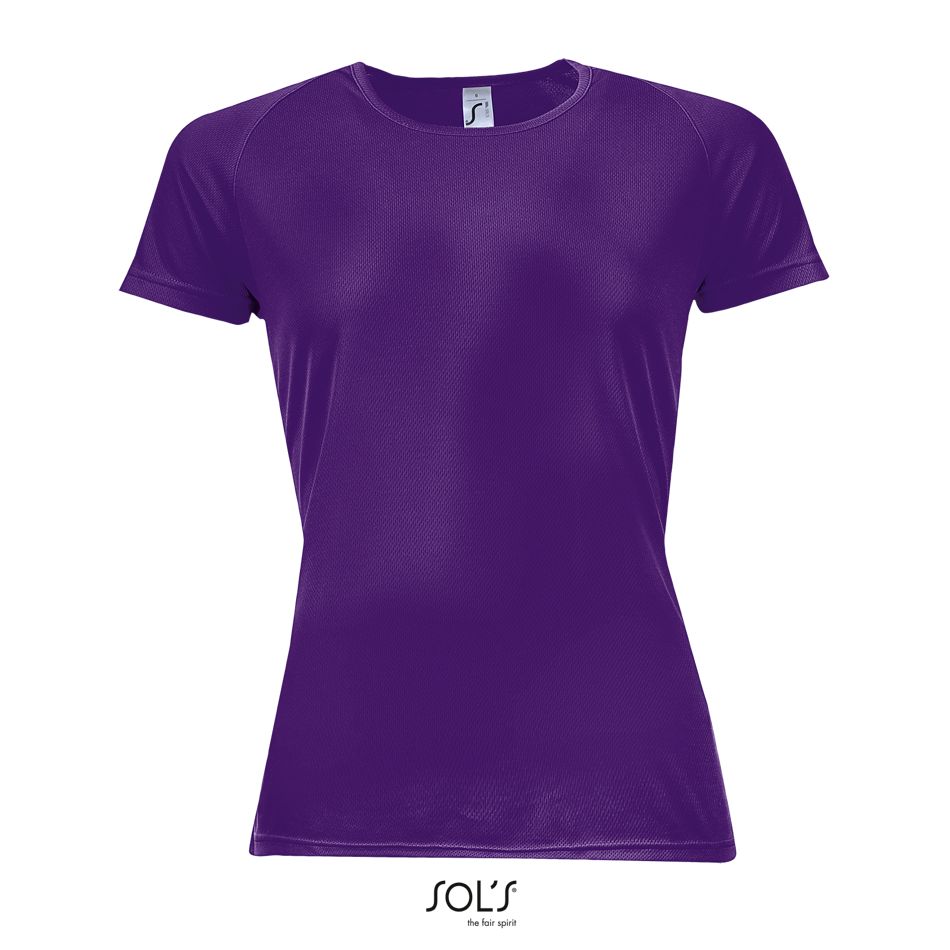 Camiseta De Mujer Mangas Raglán SOL'S SPORTY WOMEN MORADO OSCURO
