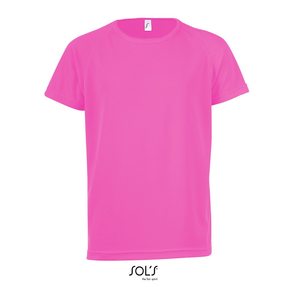 Camiseta Niños Mangas Raglán SOL'S SPORTY KIDS Rosa fluor 2