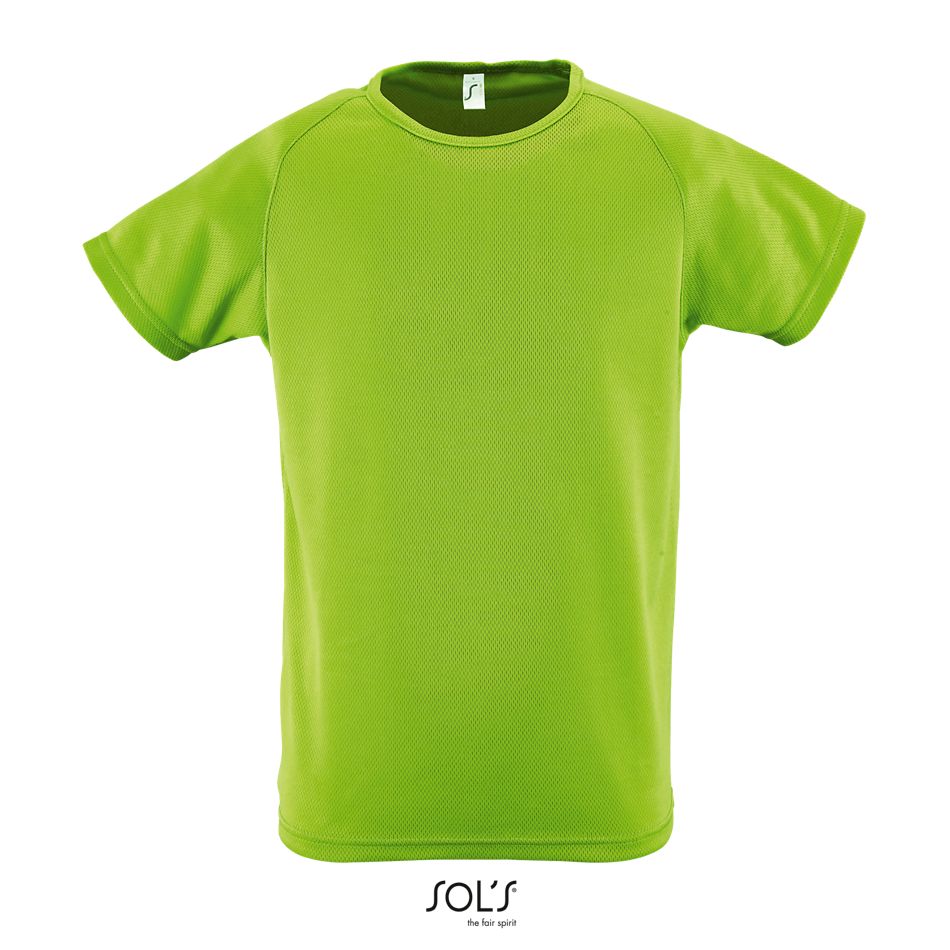 Camiseta Niños Mangas Raglán SOL'S SPORTY KIDS VERDE MANZANA