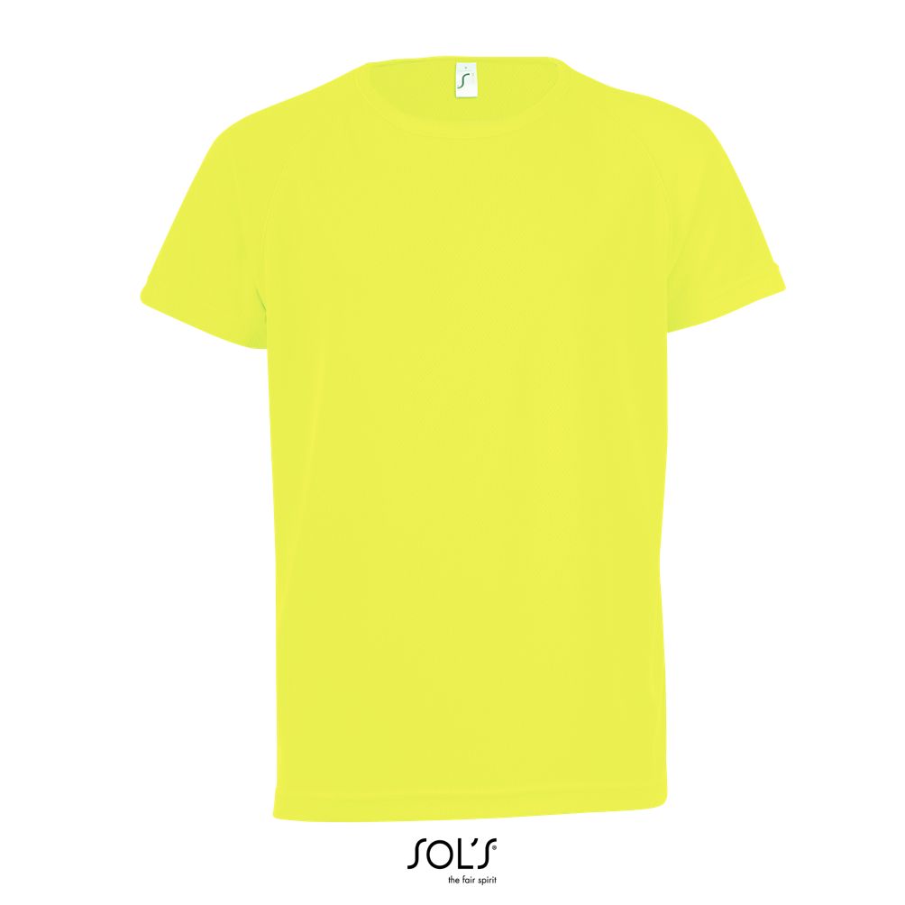 Camiseta Niños Mangas Raglán SOL'S SPORTY KIDS AMARILLO NEON