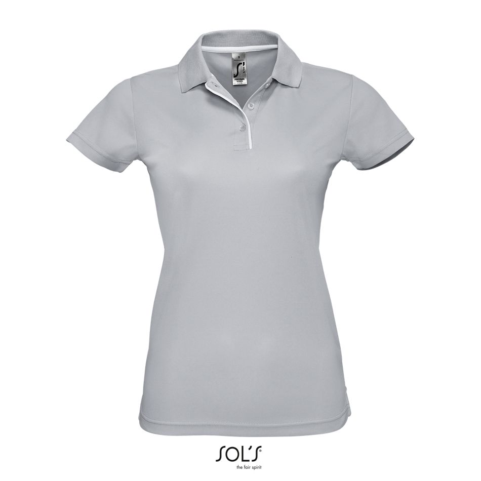 Polo De Deporte Para Mujer SOL'S PERFORMER WOMEN Gris puro