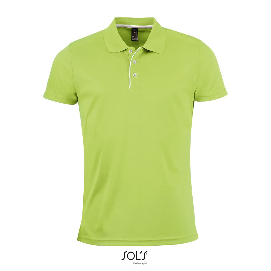 Polo De Deporte Para Hombre SOL'S PERFORMER MEN VERDE MANZANA