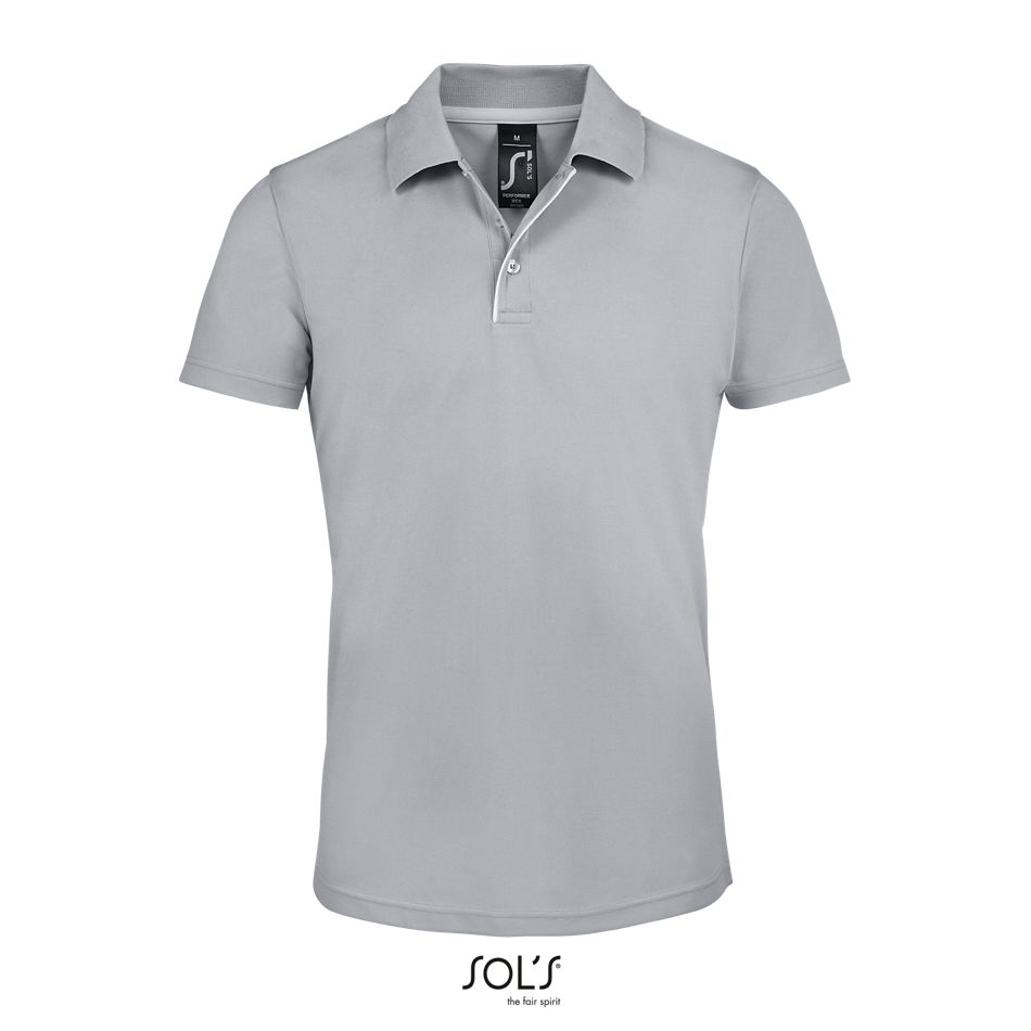 Polo De Deporte Para Hombre SOL'S PERFORMER MEN Gris puro