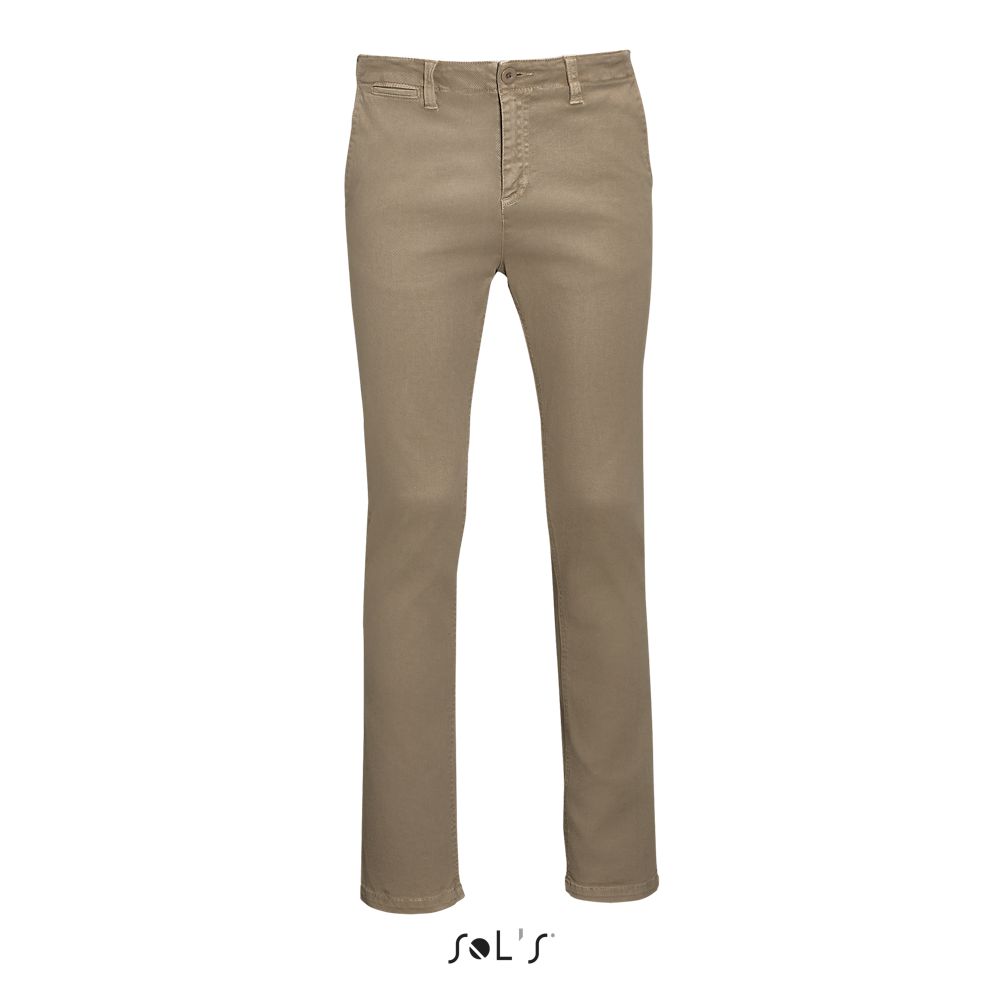 Pantalones Chinos De Hombre SOL'S JULES MEN - LENGTH 33 Castaño