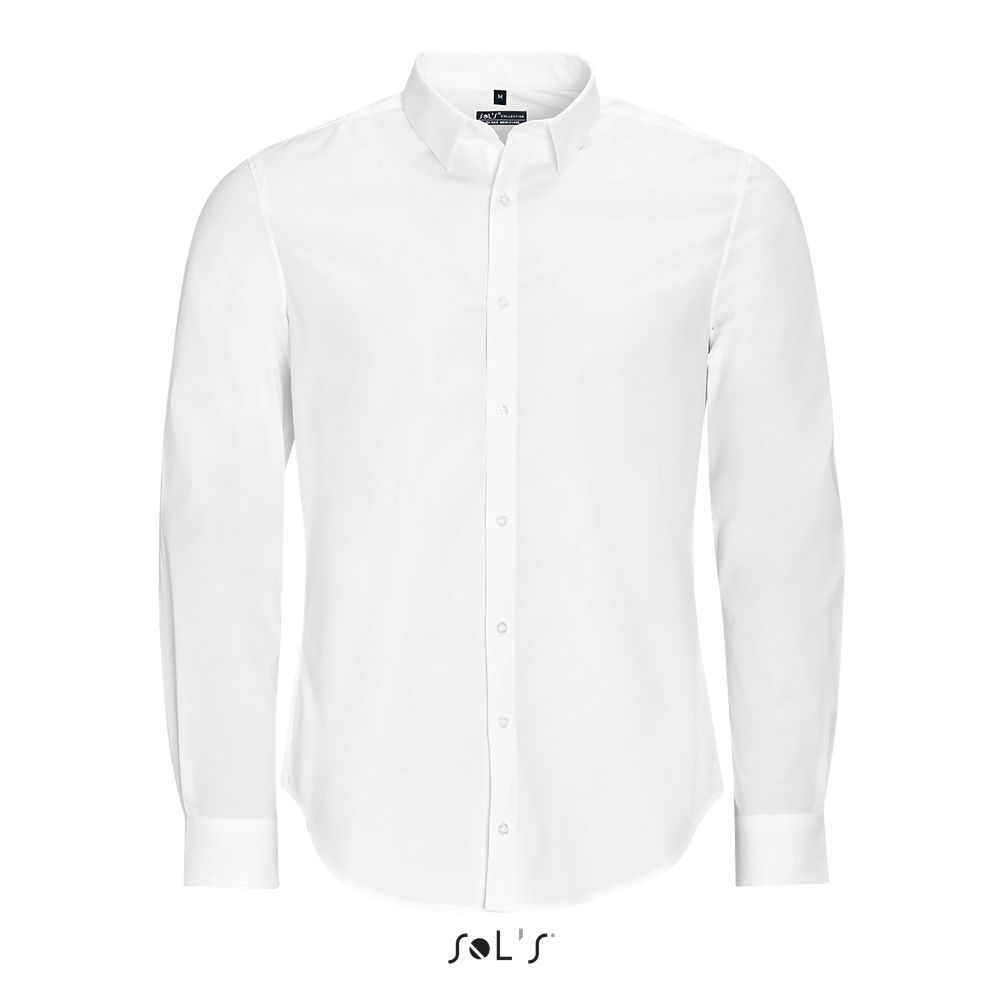 Camisa Stretch Hombre Manga Larga SOL'S BLAKE MEN BLANCO