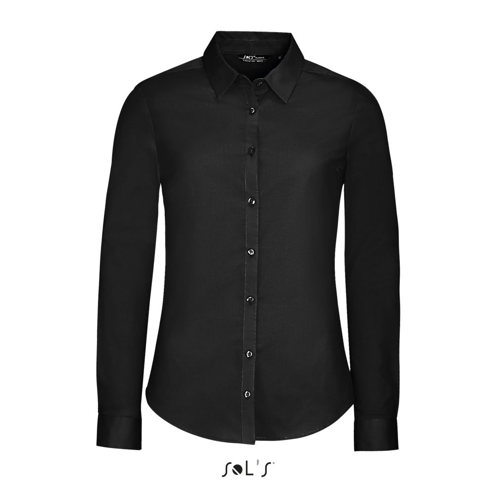 Camisa Stretch Mujer Manga Larga SOL'S BLAKE WOMEN NEGRO