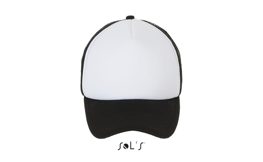 Gorra De Malla De 5 Paneles SOL'S BUBBLE BLANCO / NEGRO