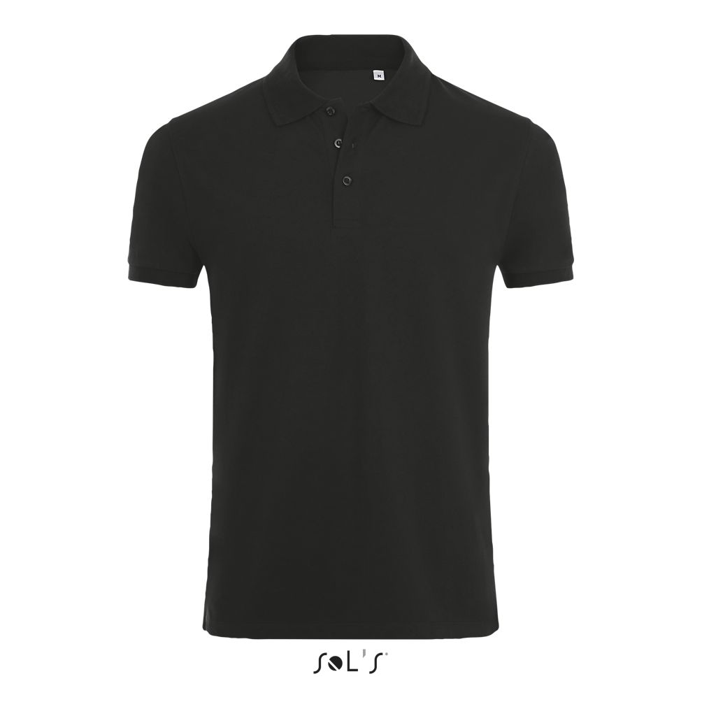Polo Algodón - Elastano Para Hombre SOL'S PHOENIX MEN NEGRO