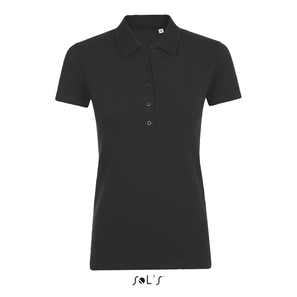 Polo Algodón-Elastano Para Mujer SOL'S PHOENIX WOMEN NEGRO