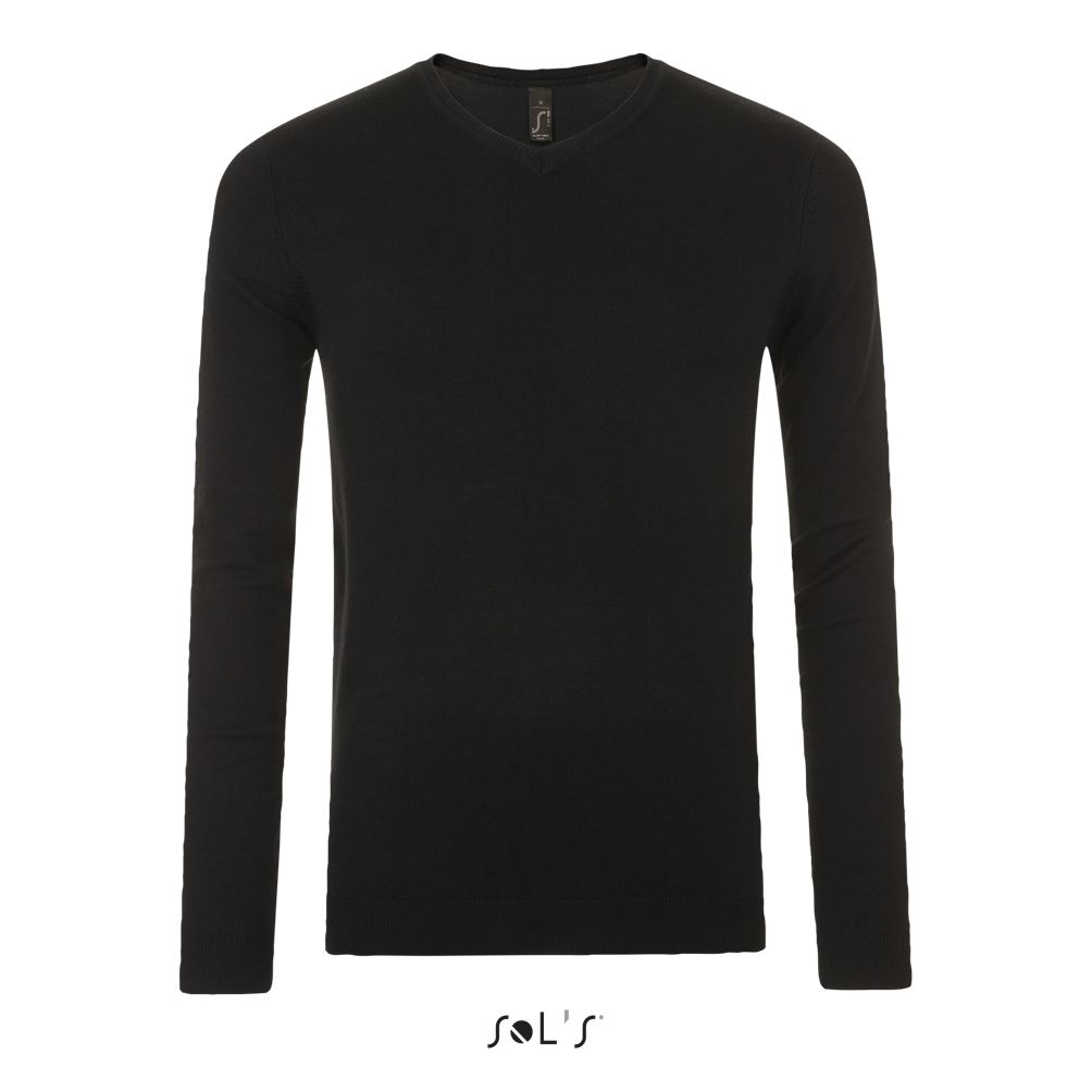 Jersey De Cuello Pico Para Hombre SOL'S GLORY MEN NEGRO