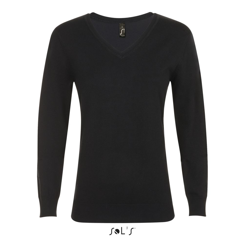 Jersey De Cuello Pico Para Mujer SOL'S GLORY WOMEN NEGRO