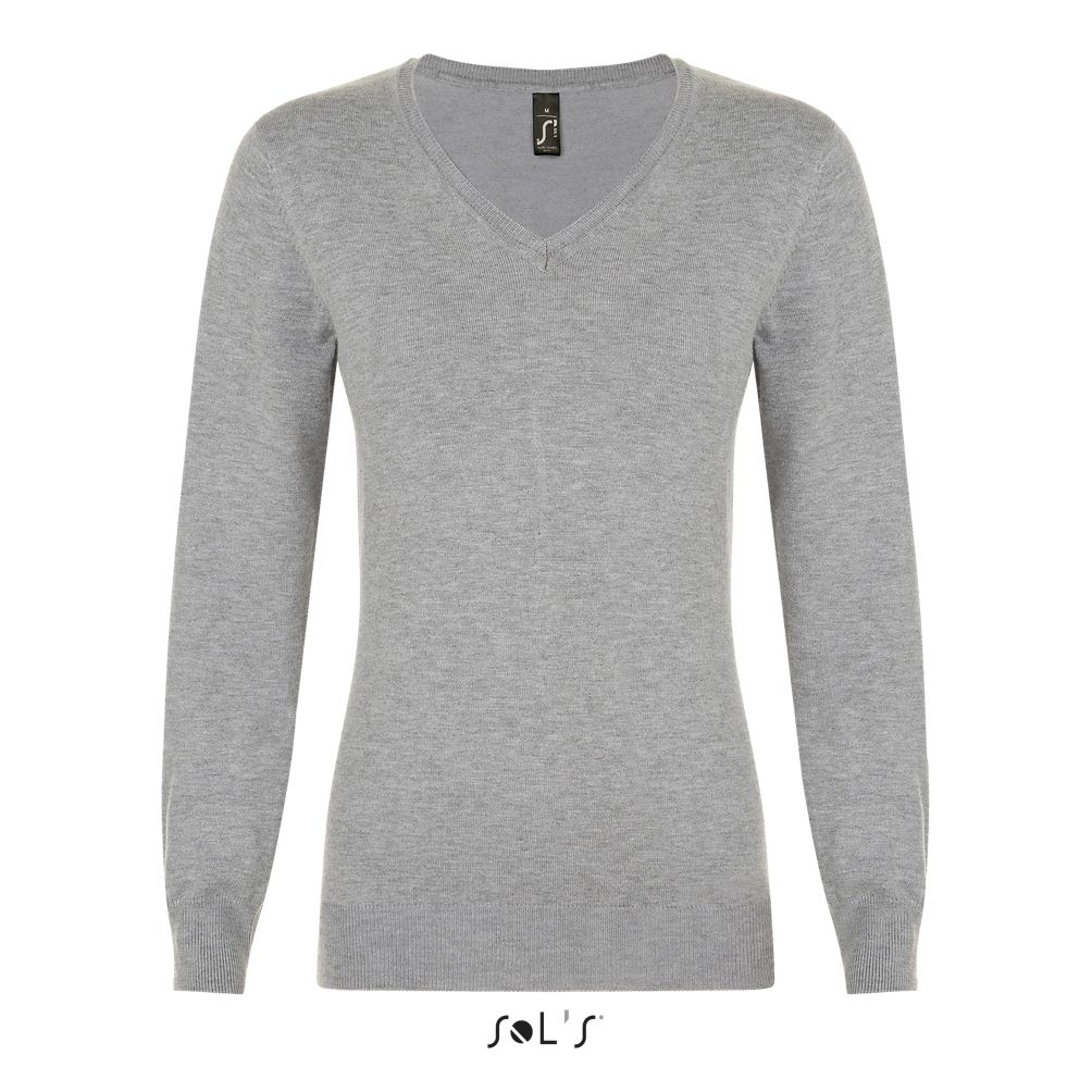 Jersey De Cuello Pico Para Mujer SOL'S GLORY WOMEN GRIS MEZCLA