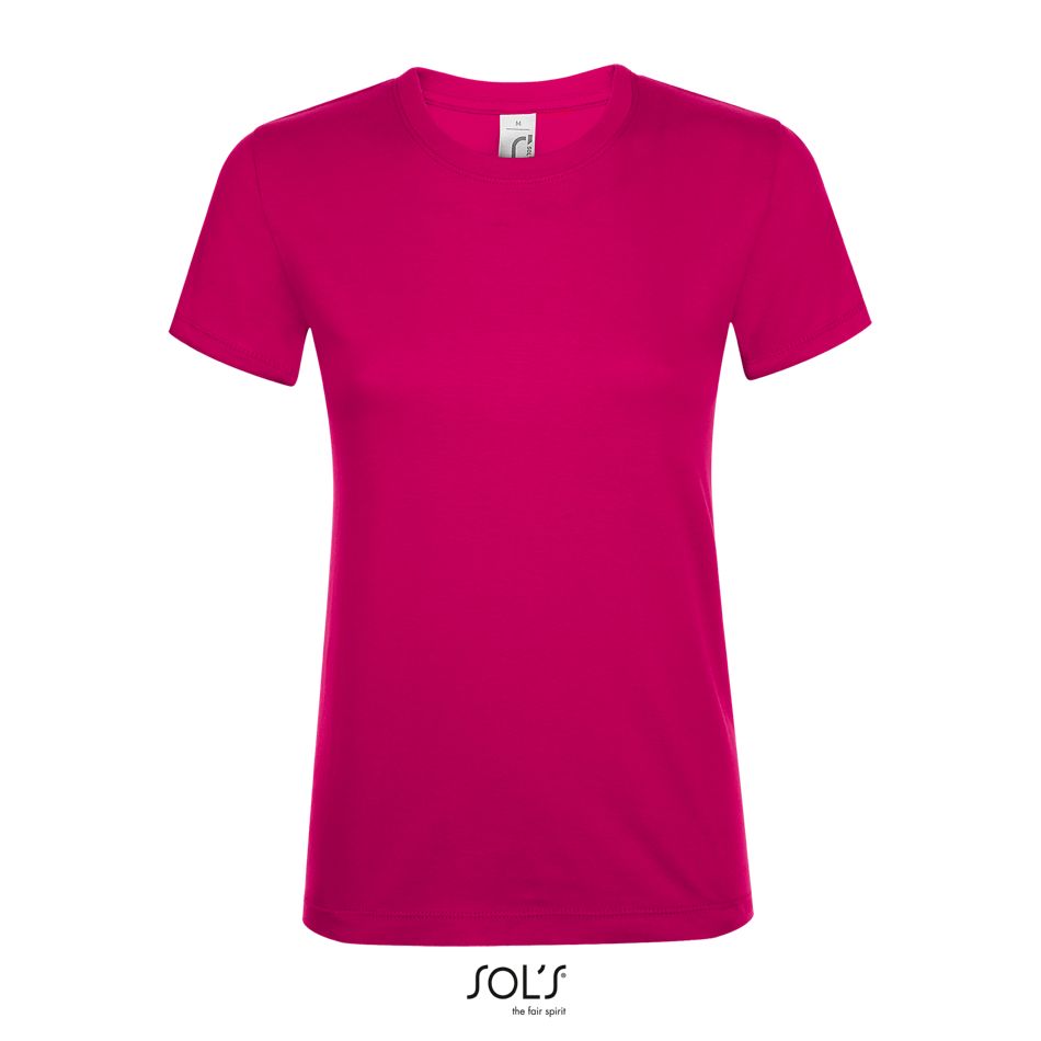 Camiseta De Mujer Cuello Redondo SOL'S REGENT WOMEN FUCSIA