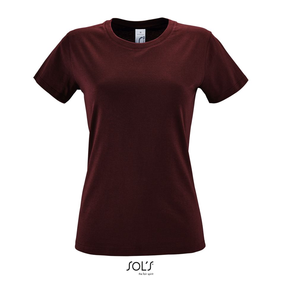 Camiseta De Mujer Cuello Redondo SOL'S REGENT WOMEN BURDEOS