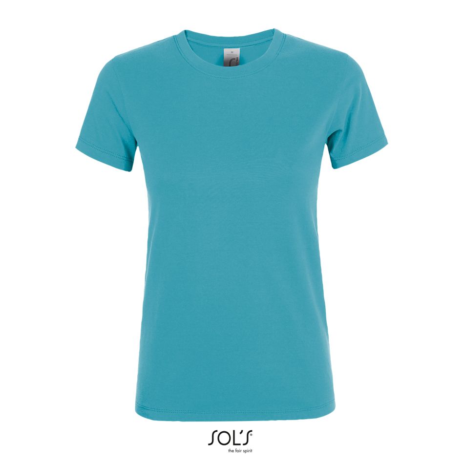 Camiseta De Mujer Cuello Redondo SOL'S REGENT WOMEN AZUL ATOLÓN