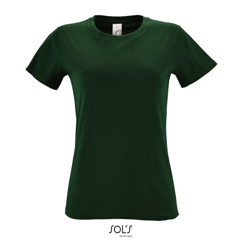 Camiseta De Mujer Cuello Redondo SOL'S REGENT WOMEN VERDE BOTELLA