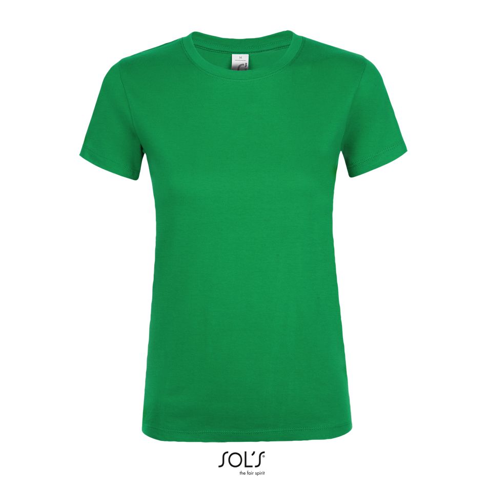 Camiseta De Mujer Cuello Redondo SOL'S REGENT WOMEN VERDE PRADERA