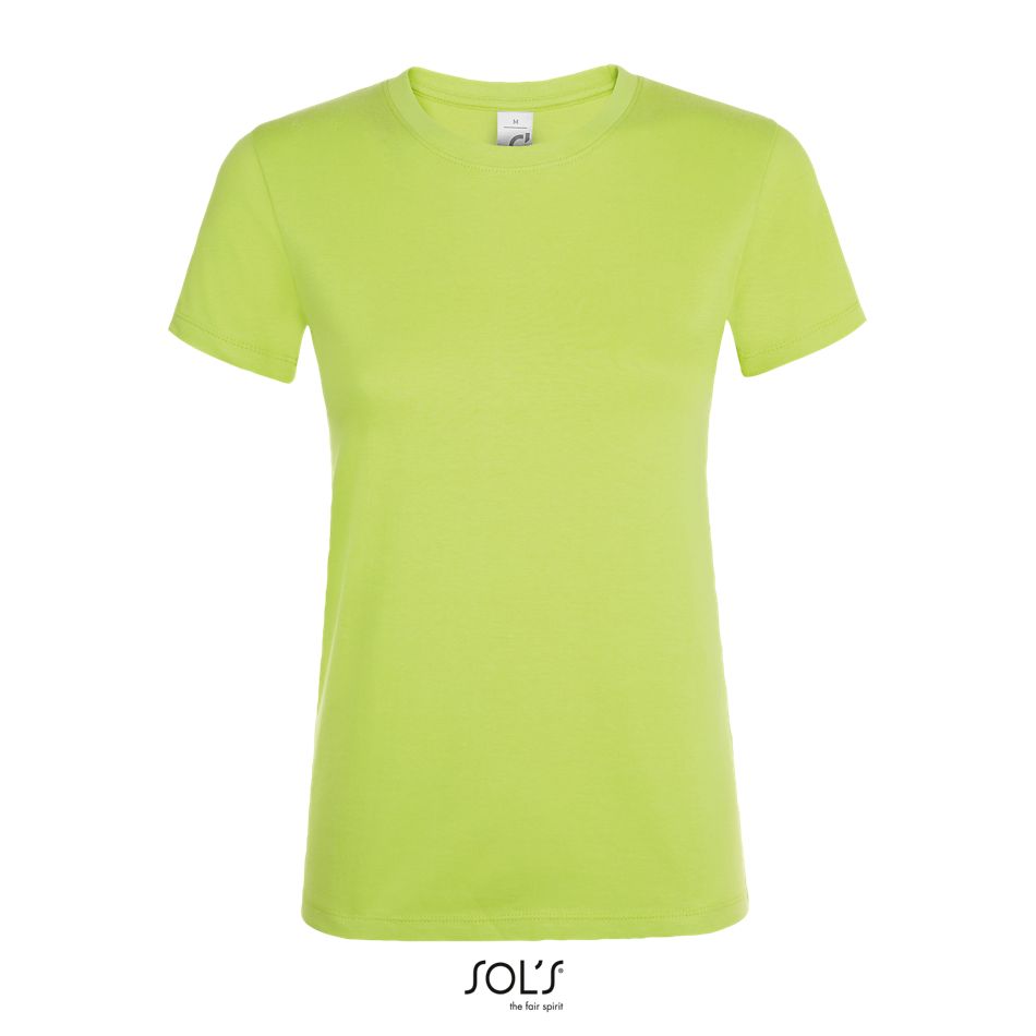 Camiseta De Mujer Cuello Redondo SOL'S REGENT WOMEN VERDE MANZANA