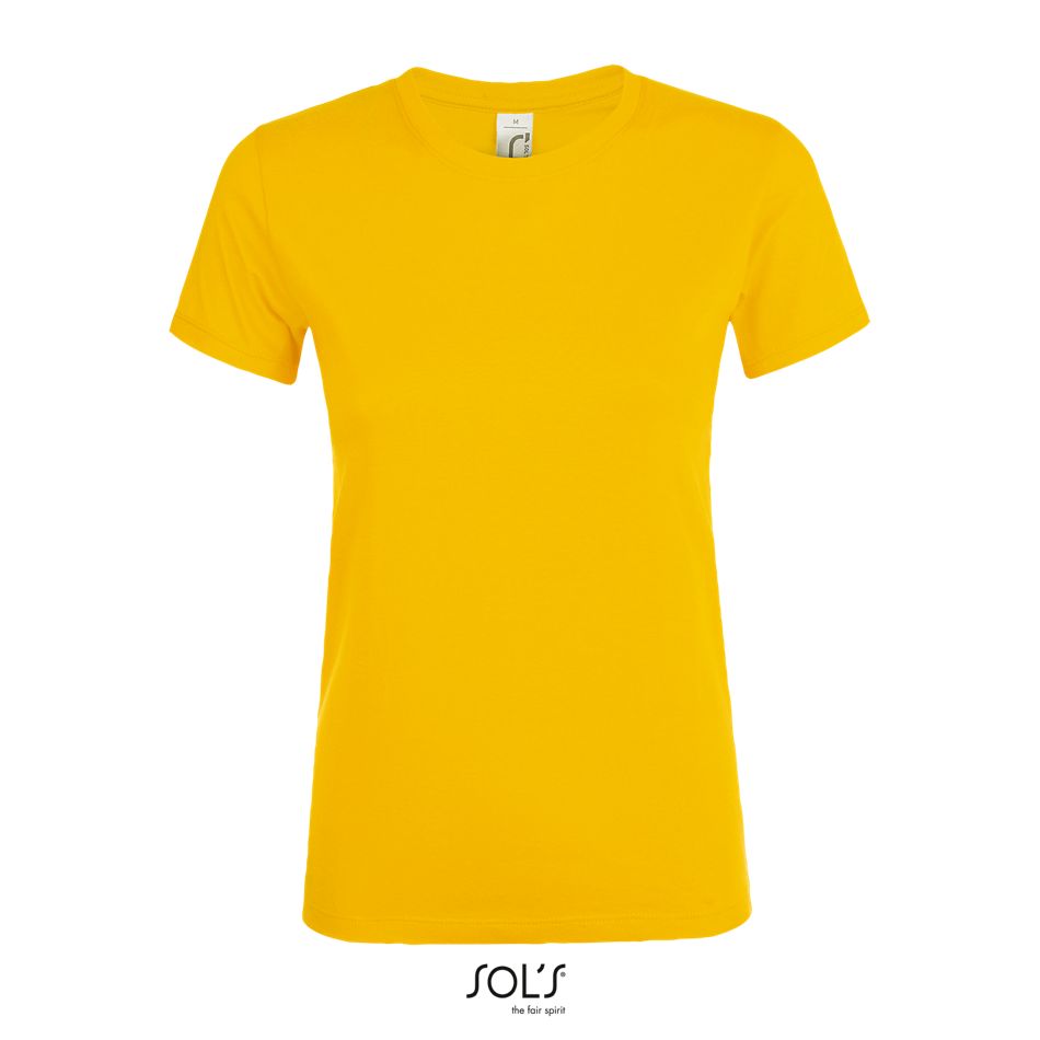 Camiseta De Mujer Cuello Redondo SOL'S REGENT WOMEN AMARILLO