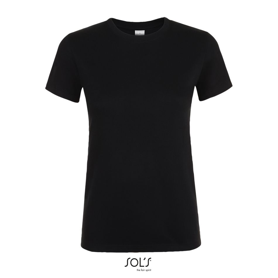 Camiseta De Mujer Cuello Redondo SOL'S REGENT WOMEN NEGRO PROFUNDO