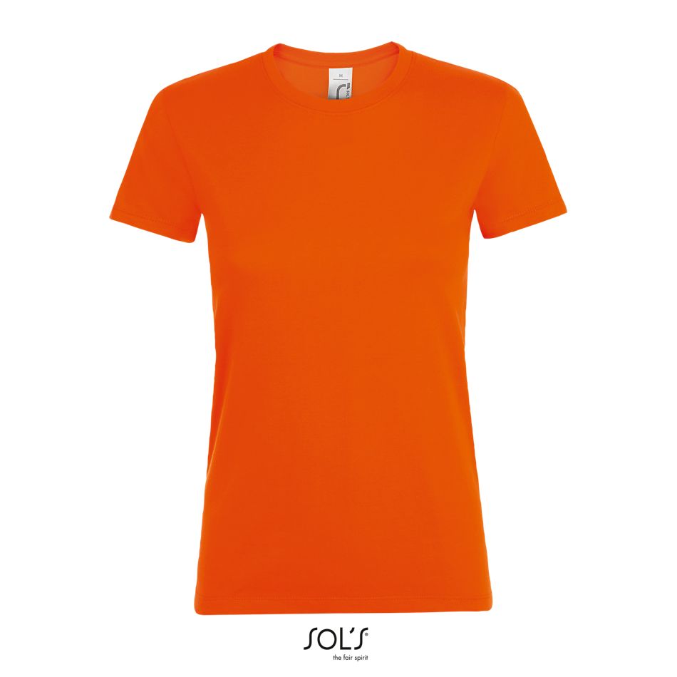Camiseta De Mujer Cuello Redondo SOL'S REGENT WOMEN NARANJA