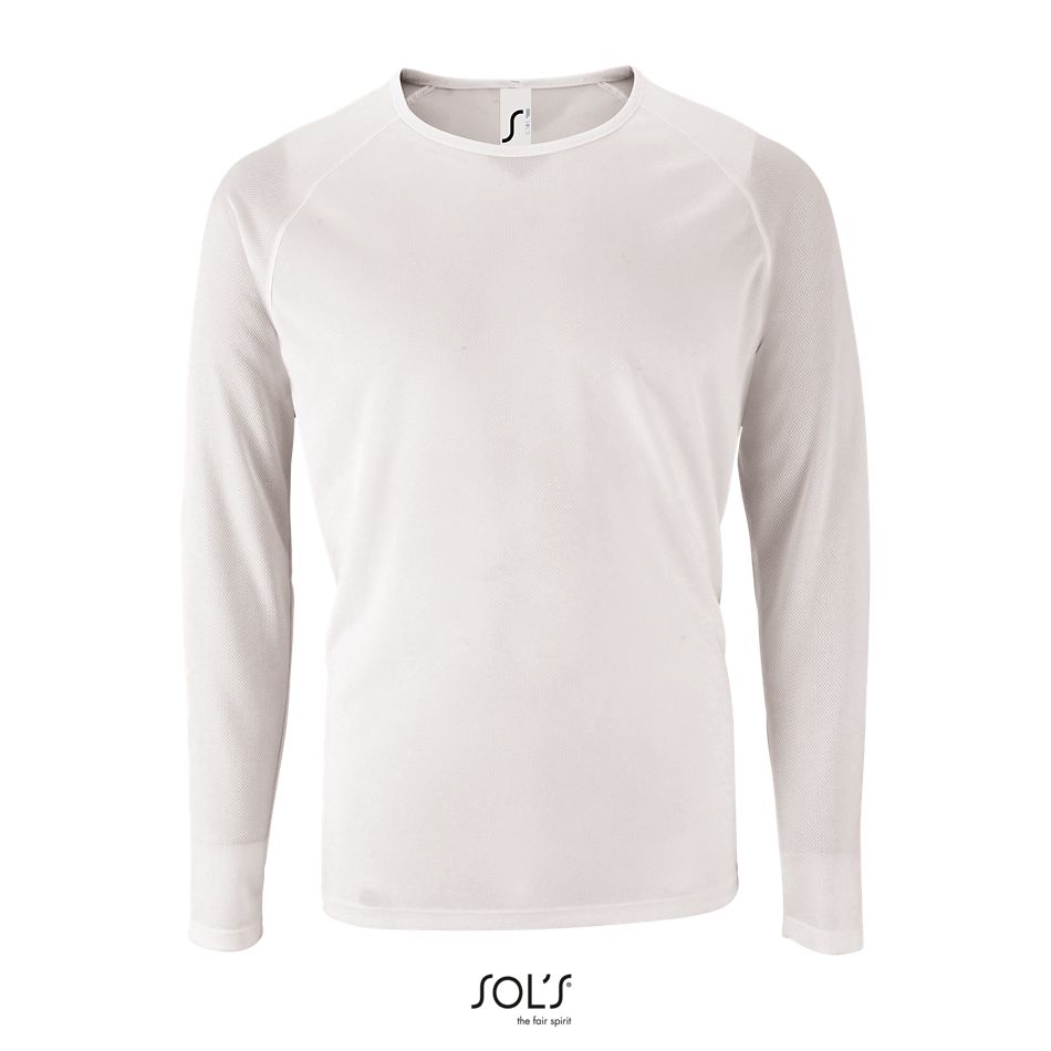Camiseta De Deporte De Manga Larga De Hombre SOL'S SPORTY LSL MEN BLANCO