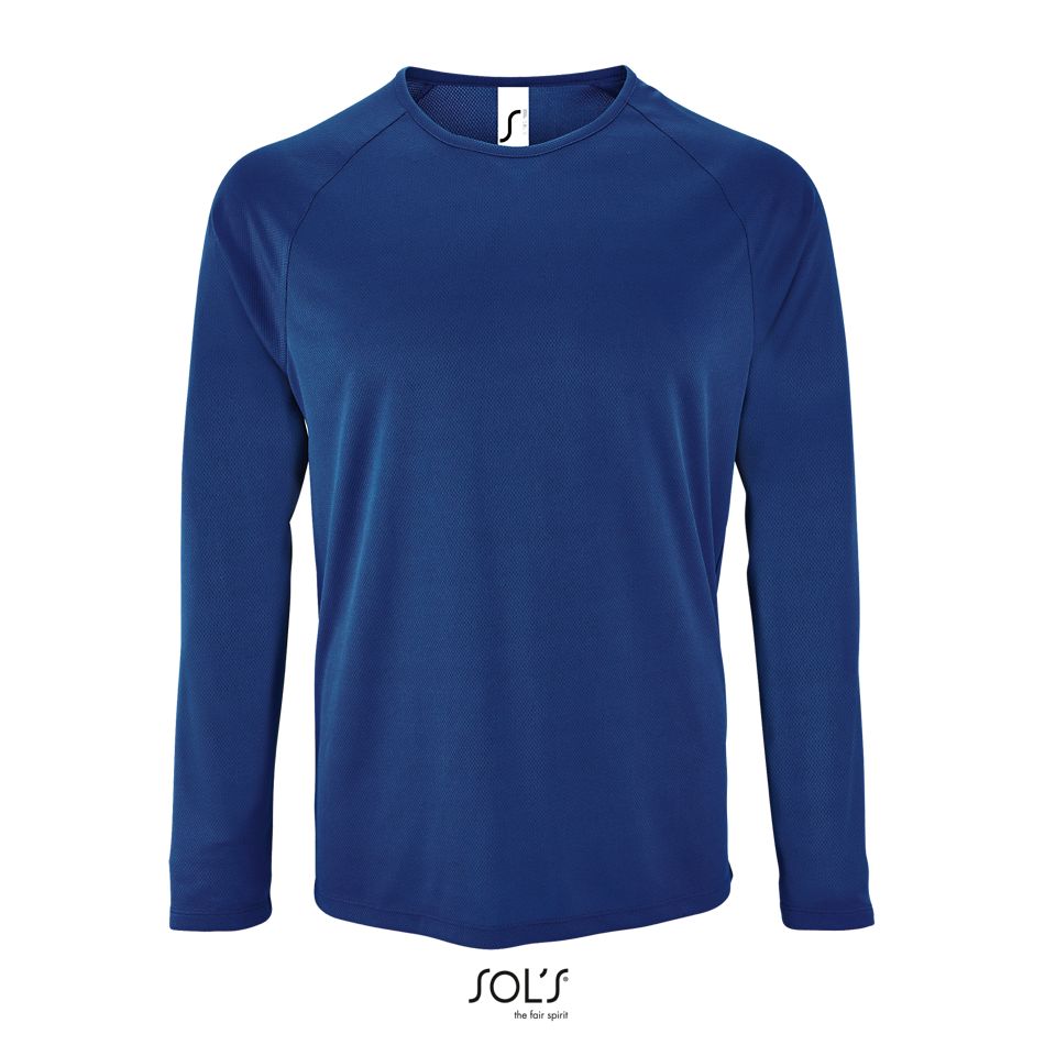 Camiseta De Deporte De Manga Larga De Hombre SOL'S SPORTY LSL MEN AZUL ROYAL