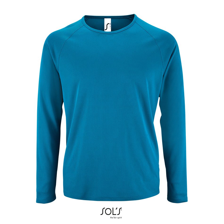 Camiseta De Deporte De Manga Larga De Hombre SOL'S SPORTY LSL MEN AQUA